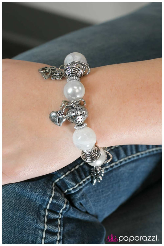 Paparazzi Bracelet ~ Mystery Princess  - White
