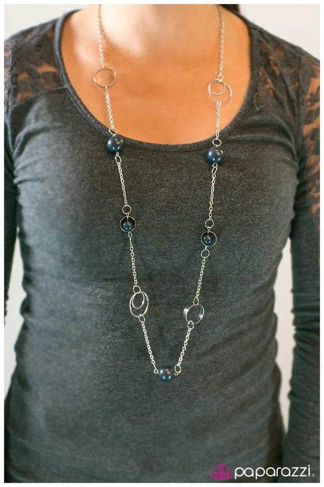 Paparazzi Necklace ~ Sing Me A Song, Mr. Piano Man - Blue