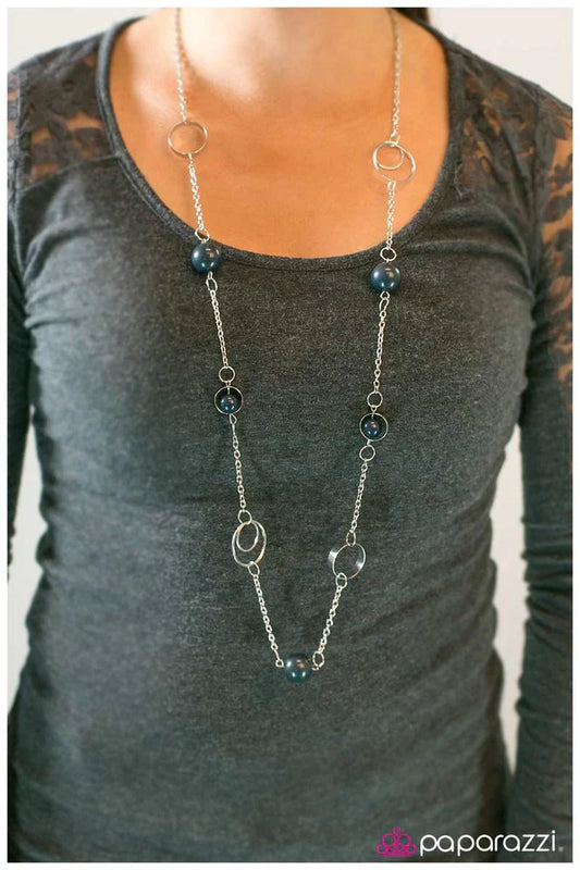 Paparazzi Necklace ~ Sing Me A Song, Mr. Piano Man - Blue