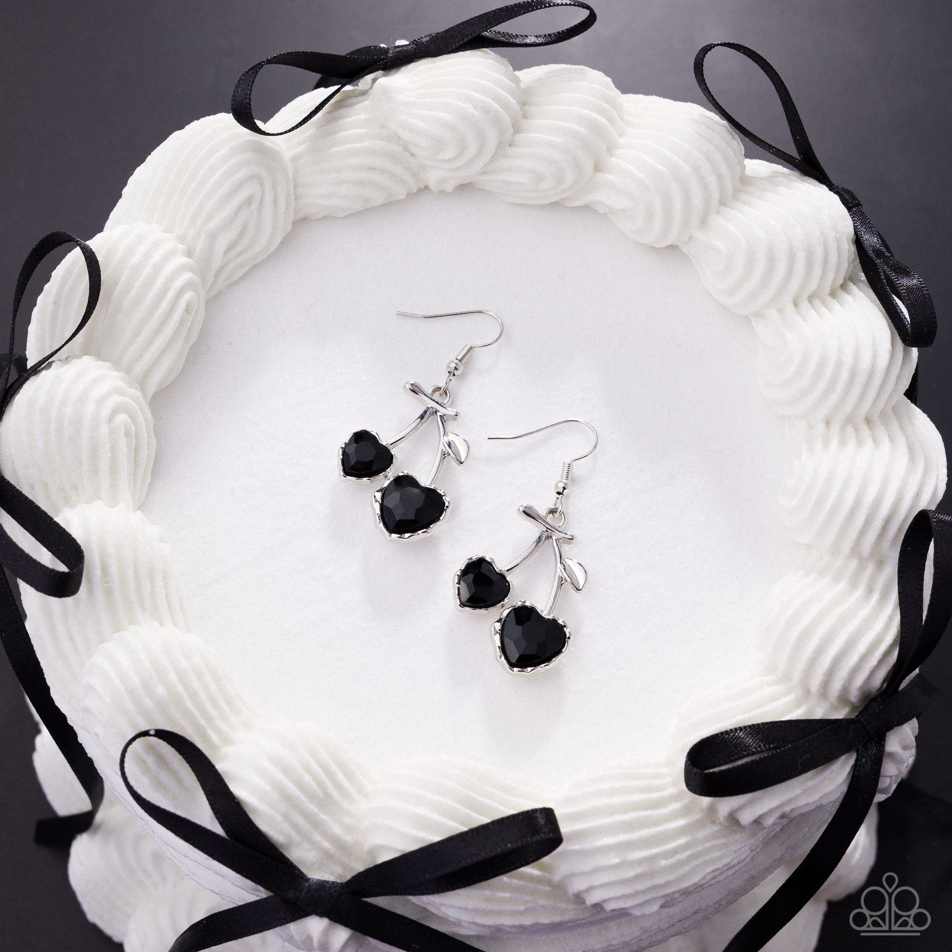 Courting Cherries - Black - Paparazzi Earring Image