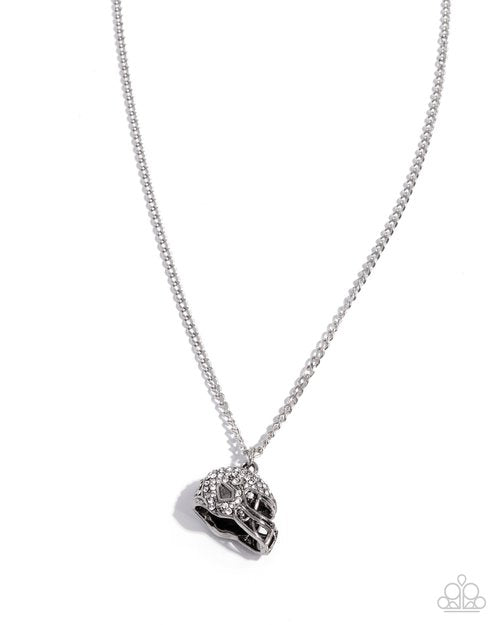 Quarterback Chic - White - Paparazzi Necklace Image