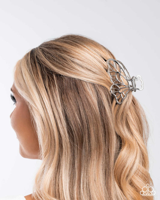 Gliding Grace - Silver - Paparazzi Hair Accessories Image