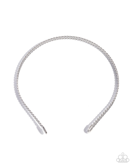 Braided Behavior - Silver - Paparazzi Product Image
