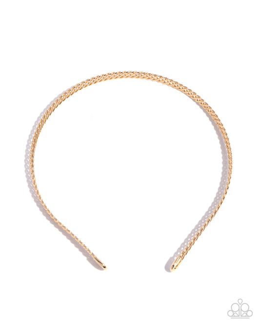 Braided Behavior - Gold - Paparazzi Product Image