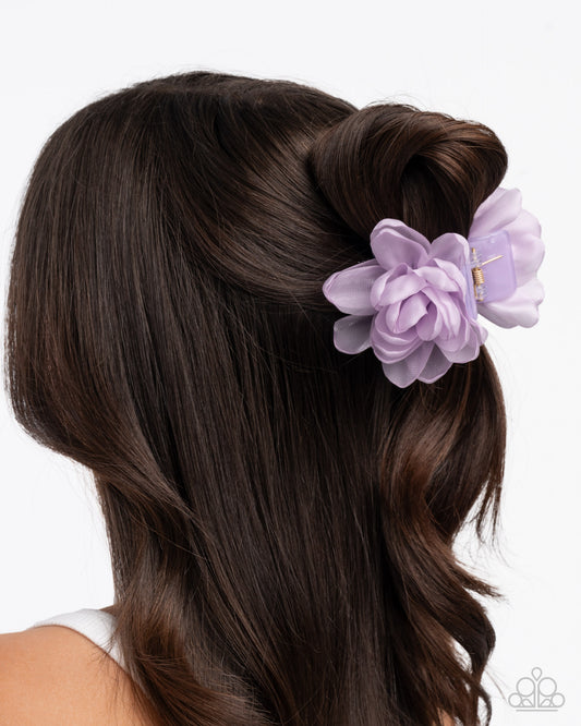 Budding Backdrop - Purple - Paparazzi Hair Accessories Image