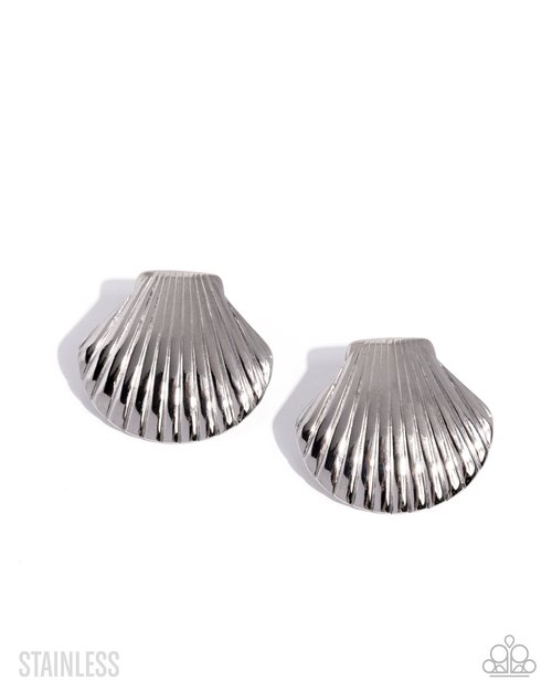 Coastal Clique - Silver - Paparazzi Earring Image