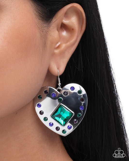 Lovely Lights - Green - Paparazzi Earring Image