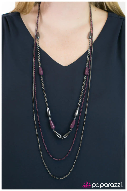 Paparazzi Necklace ~ Fashion Forward - Purple