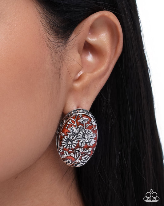 Portrait of Perfection - Orange - Paparazzi Earring Image