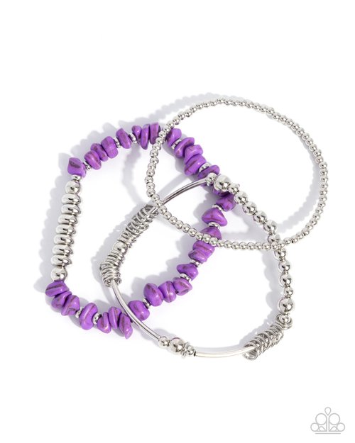 Casually Chiseled - Purple - Paparazzi Bracelet Image