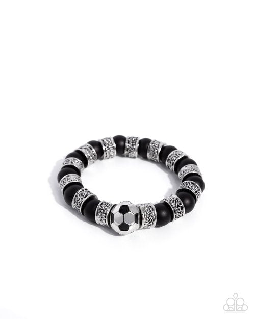 Soccer Champ - Black - Paparazzi Bracelet Image