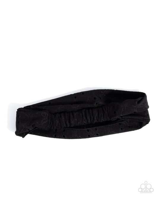Eyelet Elegance - Black - Paparazzi Product Image