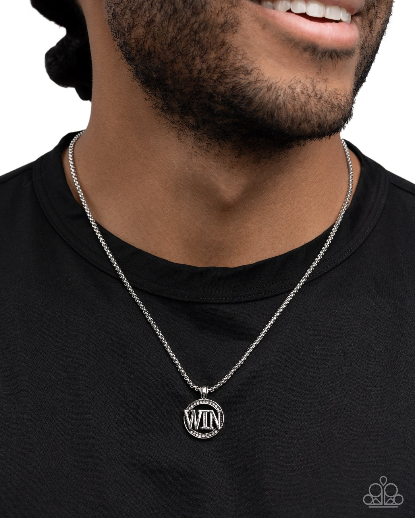 Fight to Win - Silver - Paparazzi Necklace Image