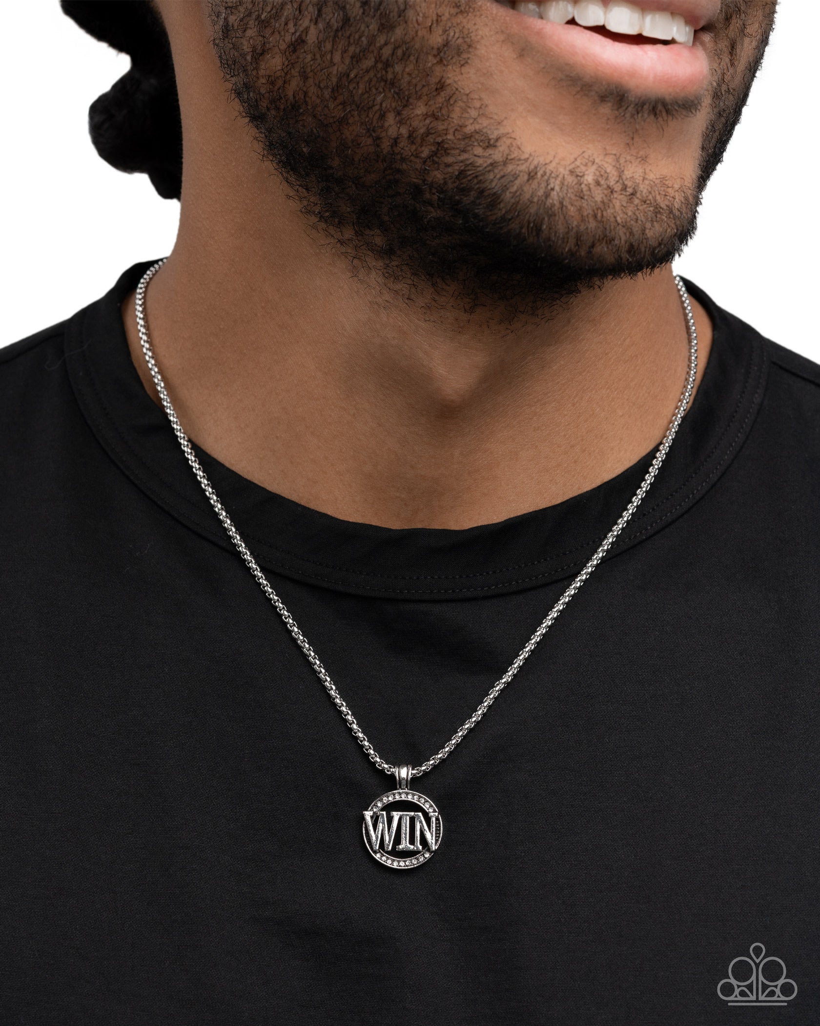 Fight to Win - Silver - Paparazzi Necklace Image