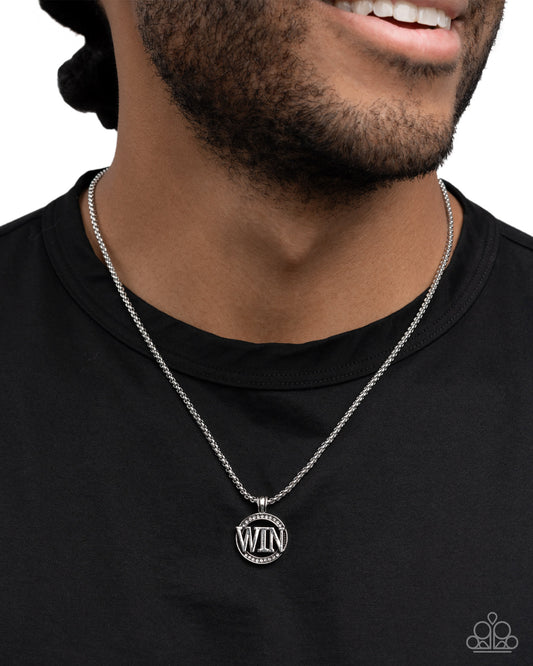 Fight to Win - Silver - Paparazzi Necklace Image
