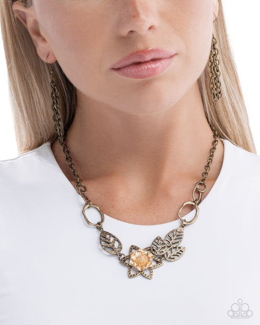 Malibu Meditation - Brass - Paparazzi Necklace Image