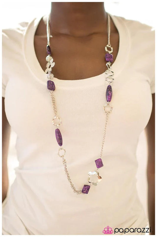 Paparazzi Necklace ~ Ode To Joy - Purple