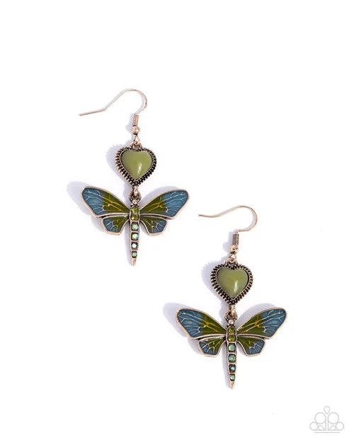 Dragonfly Devotion - Paparazzi Earring Image