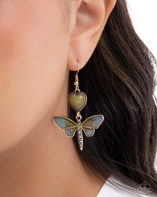 Dragonfly Devotion - Paparazzi Earring Image