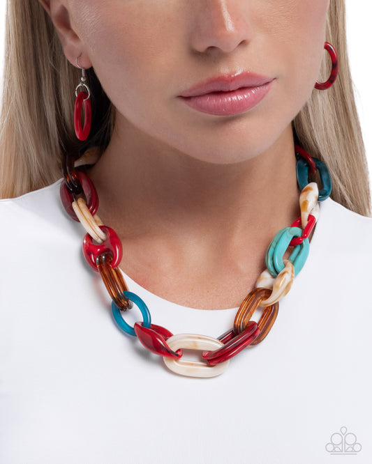 Perfected Color - Red - Paparazzi Necklace Image