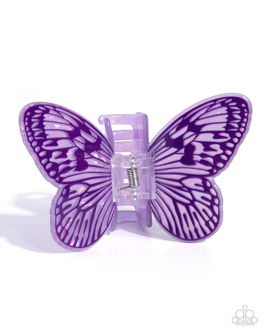 Fluttering Focus - Purple - Paparazzi Hair Accessories Image