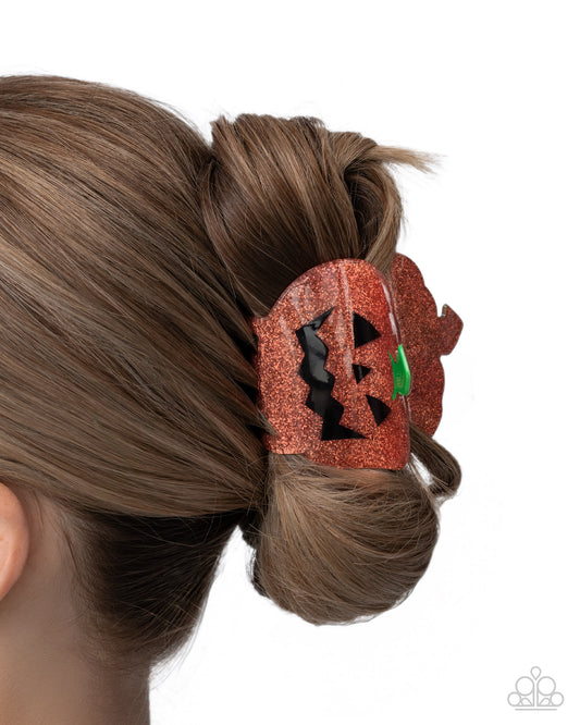 Jubilant Jack-O-Lantern - Orange - Paparazzi Hair Accessories Image