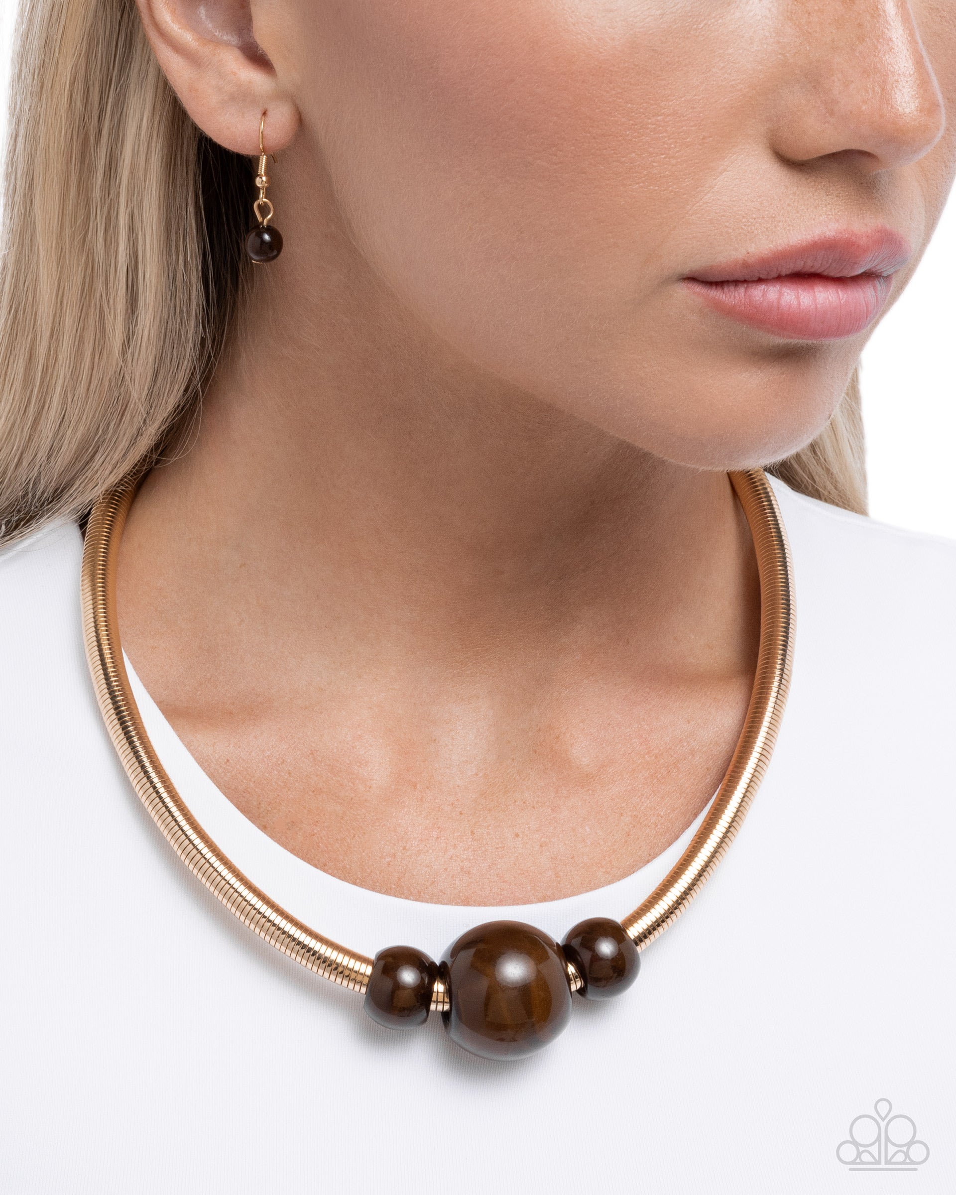 Sleek Shift - Brown - Paparazzi Necklace Image