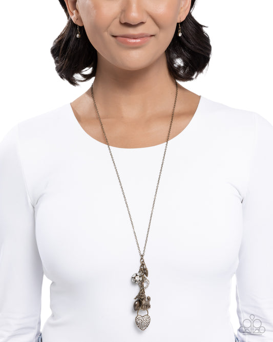 Purely Parisian - Brass - Paparazzi Necklace Image