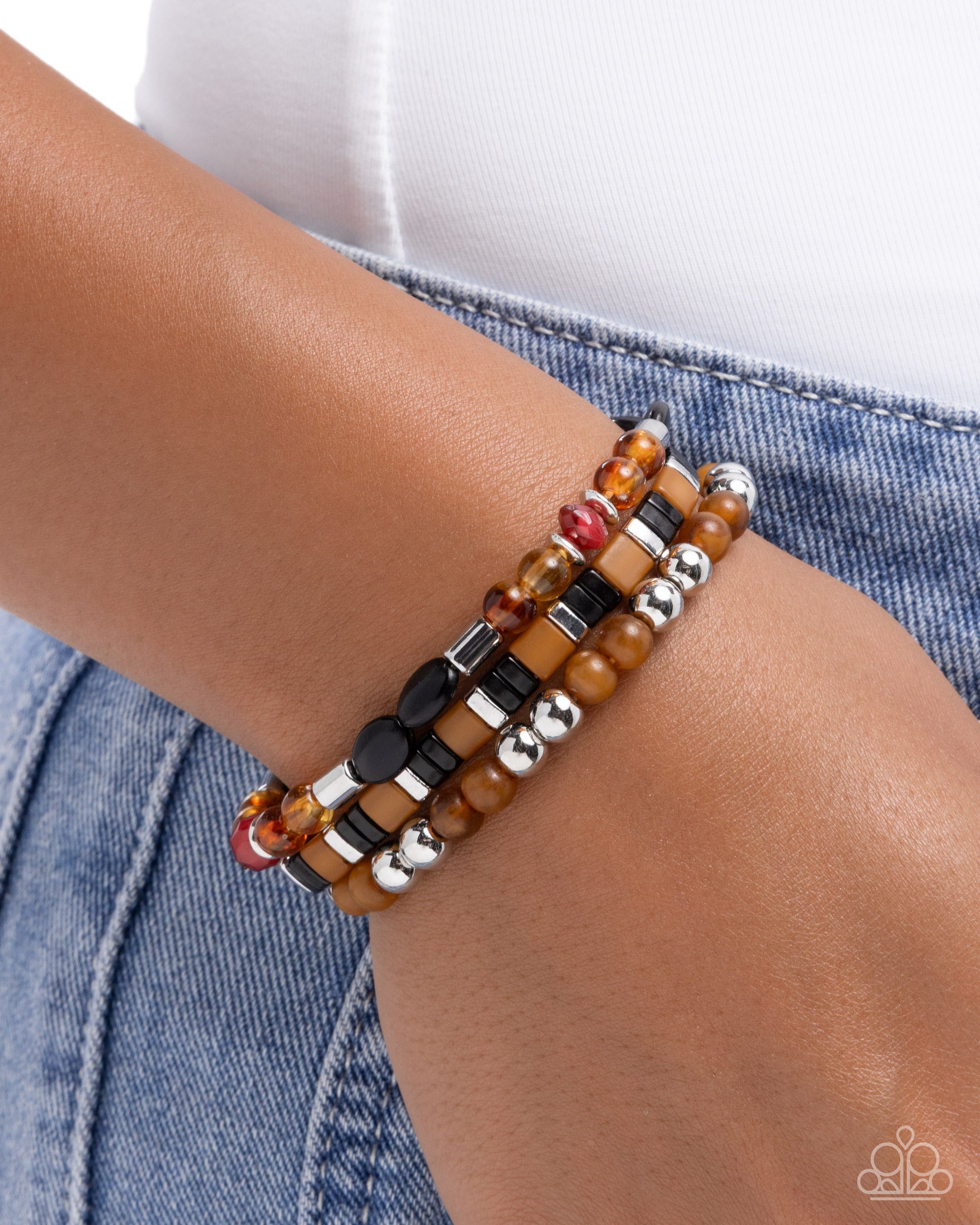Sunset Stack - Black - Paparazzi Bracelet Image