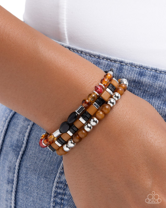 Sunset Stack - Black - Paparazzi Bracelet Image