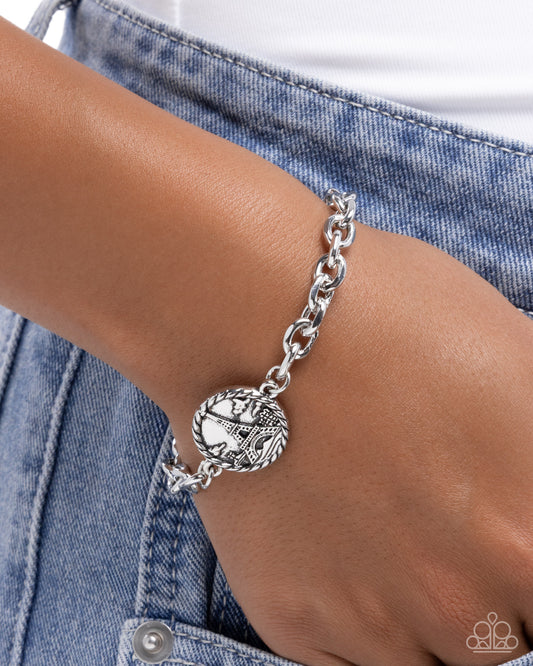 French Class - Silver - Paparazzi Bracelet Image
