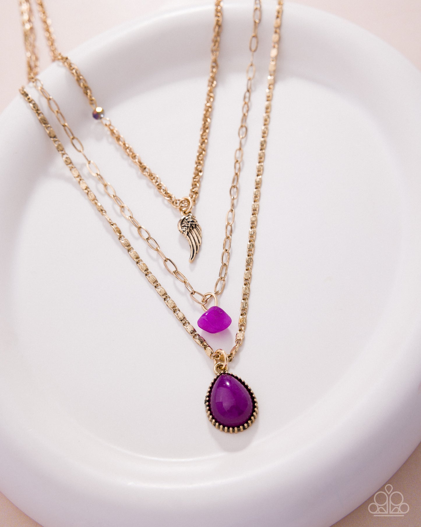 Angelic Anthem - Purple - Paparazzi Necklace Image