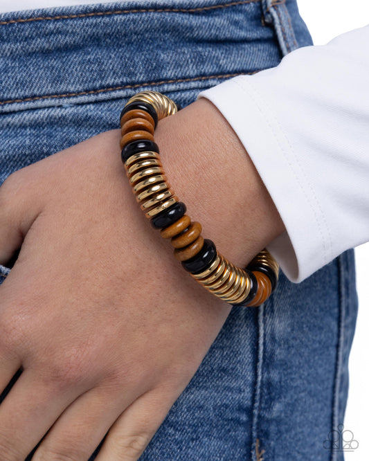 Wood Work - Black - Paparazzi Bracelet Image