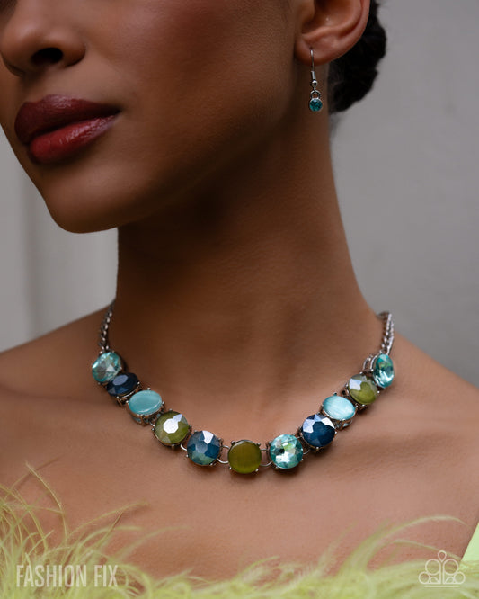 Cool, Calm, And Couture - Green - Paparazzi Necklace Image