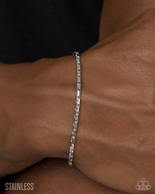 Formidably Fastened - Silver - Paparazzi Bracelet Image