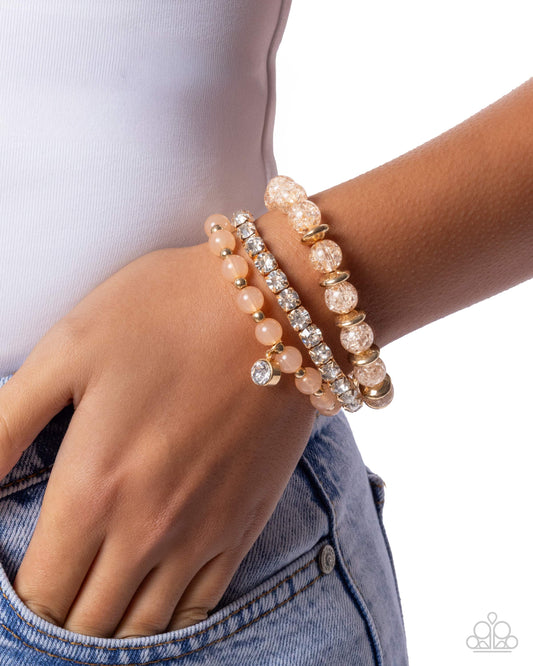 Shattered Style - Gold - Paparazzi Bracelet Image