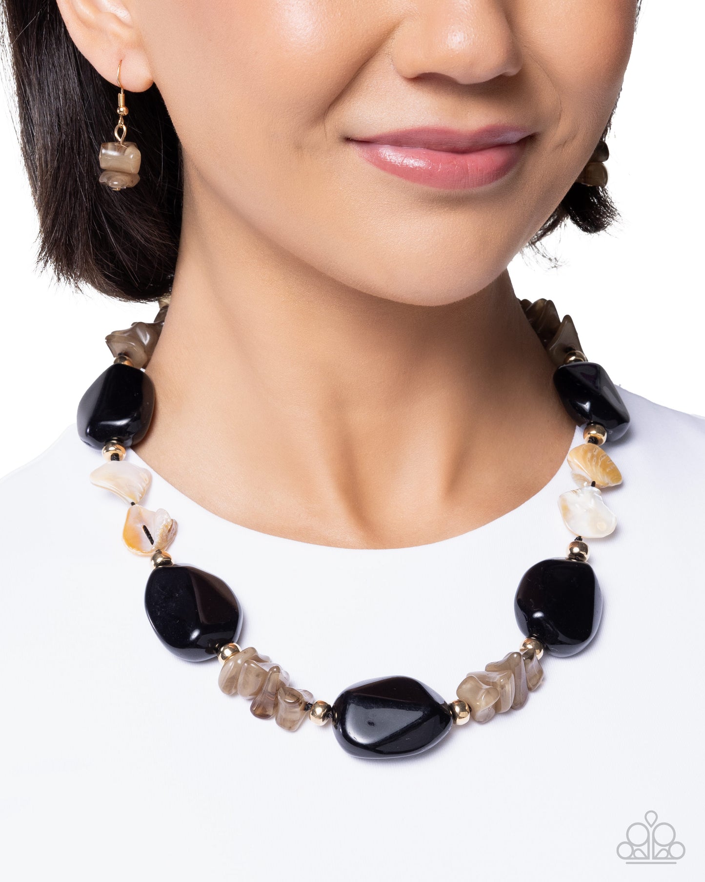 Coastal Cha Cha - Black - Paparazzi Necklace Image