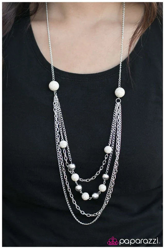 Paparazzi Necklace ~ Roman Holiday - White