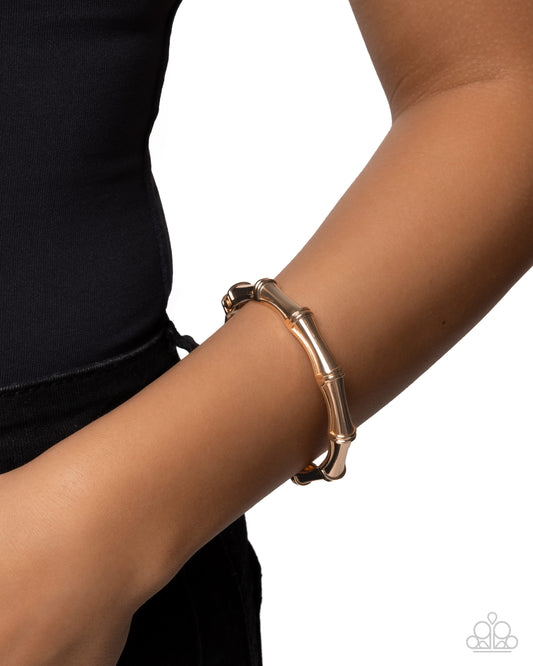 Textured Tale - Gold - Paparazzi Bracelet Image