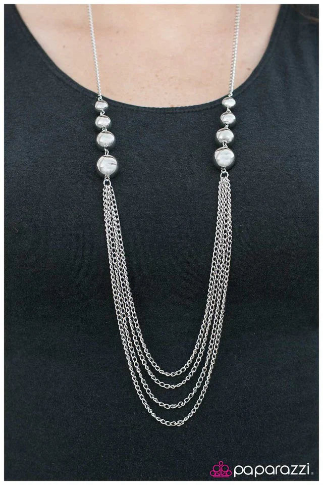 Paparazzi Necklace ~ Make Way - Silver