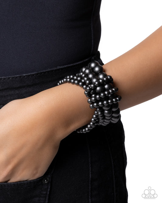 Constant Charm - Black - Paparazzi Bracelet Image