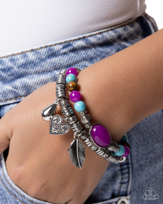 Seasonal Selfie - Purple - Paparazzi Bracelet Image