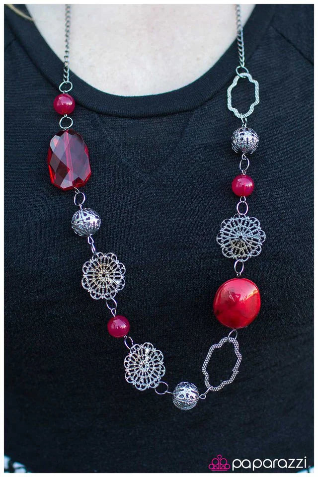 Paparazzi Necklace ~ Come As You Are - Red