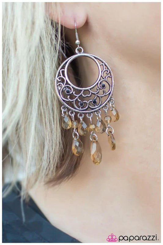 Paparazzi Earring ~ All I Ask Of You - Brown