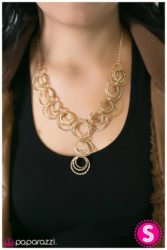 Paparazzi Necklace ~ Foolish Games - Gold