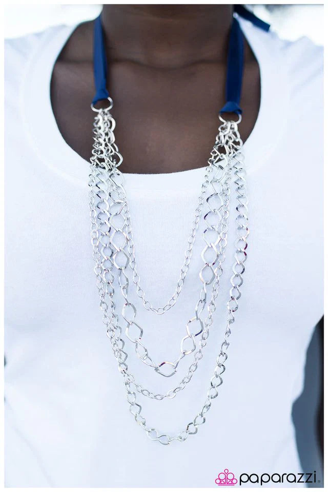 Paparazzi Necklace ~ No Strings Attached - Blue