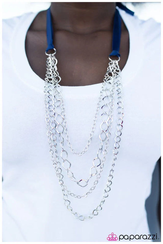 Paparazzi Necklace ~ No Strings Attached - Blue