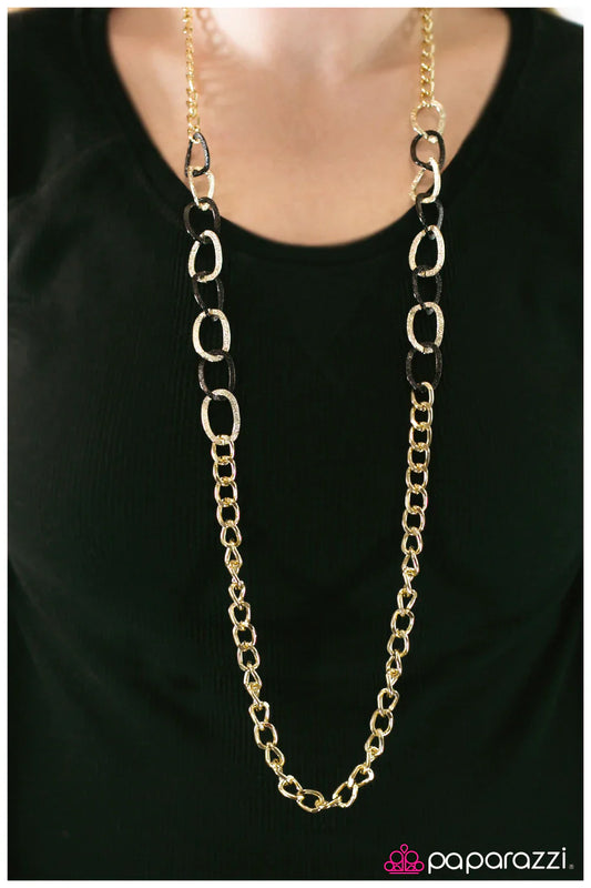 Paparazzi Necklace ~ No More Mrs. Nice Girl  - Gold