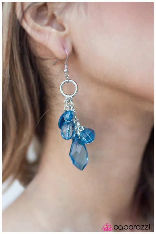 Paparazzi Earring ~ Sweeter Than Honey - Blue