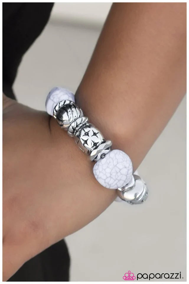 Paparazzi Bracelet ~ In Other Words... - White